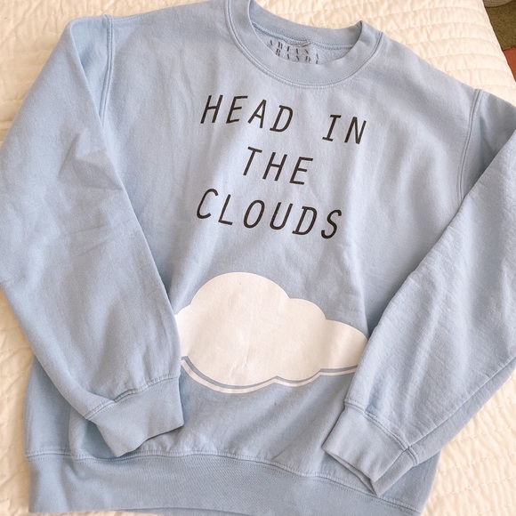 Ariana Grande Head in the Cloud Blue Sweatshirt - Picture 1 of 8